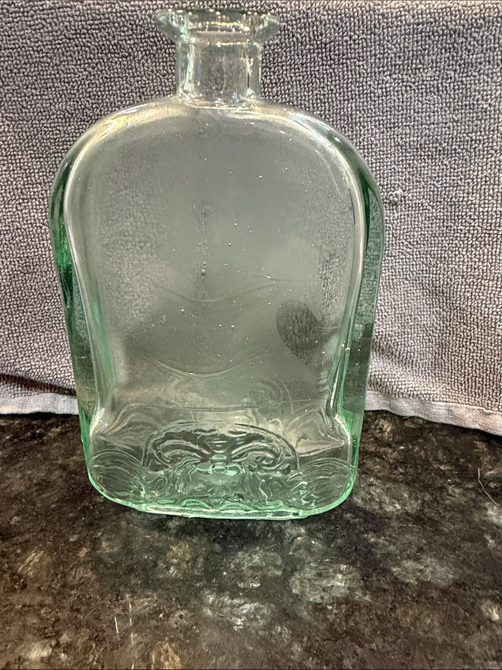 Clear Light Green Decorative Glass Bottle Vase